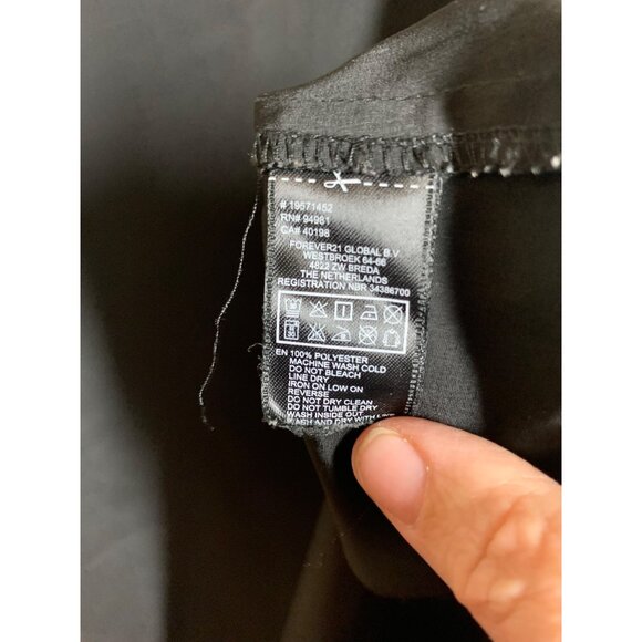 Forever 21 Blouse Tank Top Business Casual Black Blouse Y2K Women's Size Medium - Picture 5 of 5